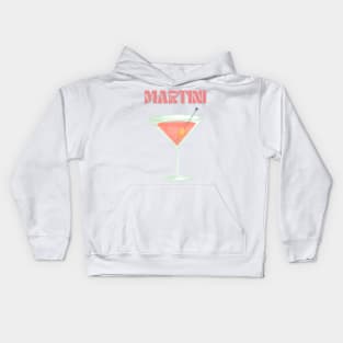 y2k martini cocktail danish pastel Kids Hoodie